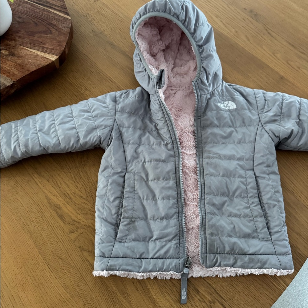 The North Face Kids Gray and Pink Jacket